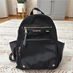 Black Madden NYC mini backpack with 6 pockets
